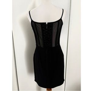 Vintage Scott & Jessica McClintock Corseted-Back Dress